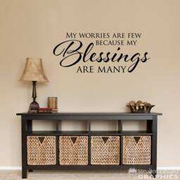 Blessings Vinyl Wall Decal Christian Home Decor - thumbnail 1
