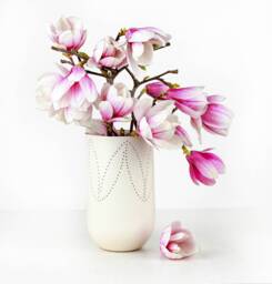 White Tube Vase. Handmade Ceramic Modern Contemporary Porcelain Wedding Container Design By Conceptstudio - thumbnail 1