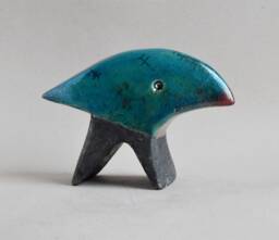 "Ceramic Sculpture ""Blue Raven" - thumbnail 1