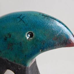 "Ceramic Sculpture ""Blue Raven" - thumbnail 3