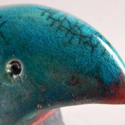 "Ceramic Sculpture ""Blue Raven" - thumbnail 4