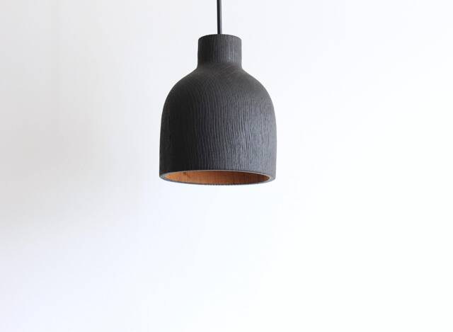 Wood Pendant Lights Black, Modern Hanging Chandelier Living Room, Wabi Sabi Lampsade - image 1