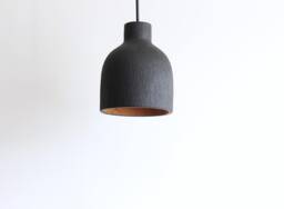 Wood Pendant Lights Black, Modern Hanging Chandelier Living Room, Wabi Sabi Lampsade - thumbnail 1