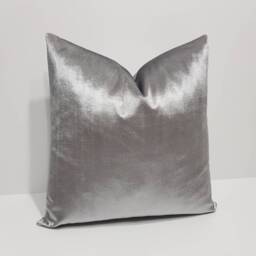 Silver Velvet Throw Pillow Cover, Couch Bright Cushion Cases, Bed Lumbar Pillowcase - thumbnail 3