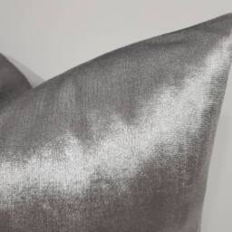 Silver Velvet Throw Pillow Cover, Couch Bright Cushion Cases, Bed Lumbar Pillowcase - thumbnail 2