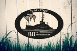 The D-Day 82nd Anniversary Landings Oval Design & The Battle Of Normandy, Metal Wall Art Plaque Ideal For Indoor Or Garden Decorations - thumbnail 1