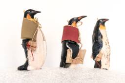 Emperor Penguin Hanging Ornament, Cotton Wool Christmas Tree Decoration