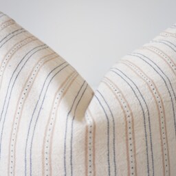 Cream Striped Pillow Cover - thumbnail 3