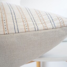 Cream Striped Pillow Cover - thumbnail 4