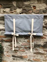 Roll Up Window Shade Grey Modern Farmhouse Tie Valance Swedish Blind Gray Treatment French Country Custom Size Curtains