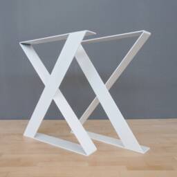 "x-Frame Steel Dining Table Legs, Modern Design, Height 26""-30" - thumbnail 3