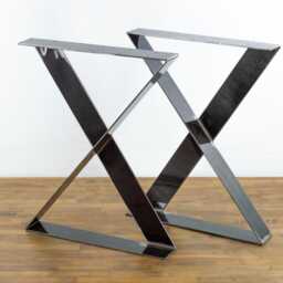 "x-Frame Steel Dining Table Legs, Modern Design, Height 26""-30" - thumbnail 2