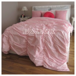 Shabby Chic Ruched Cotton Duvet Cover - Bohemian Style Bedding