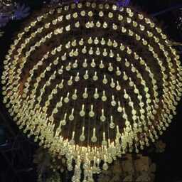 Wedding Props 10 Heads Led Transparent Acrylic Water Drops Hanging Ceiling Bubble Lamp - thumbnail 2