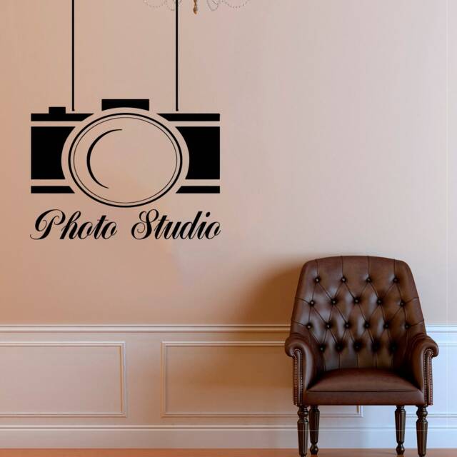 Camera Wall Decal Photo Studio Decor, Removable Vinyl Sticker 2179 - image 1