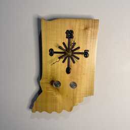 Indiana Handmade State Quarter Clock With Inlaid Quarters. Choice Of Wood. Customizable - thumbnail 4