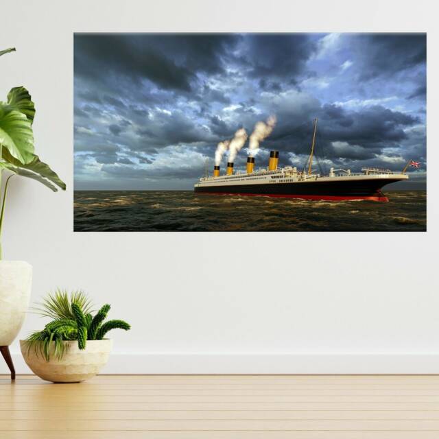 Titanic Ship Computer 3D Render View Wall Sticker Poster Decal A316 - image 1