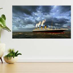 Titanic Ship Computer 3D Render View Wall Sticker Poster Decal A316 - thumbnail 2