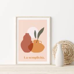 La Semplicit?? Art Print Minimalist Vases, Warm Colors - Matte - thumbnail 3