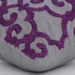 "Decorative Gray Pillow Cover For Bed 24""x24""/26""x26" - thumbnail 2