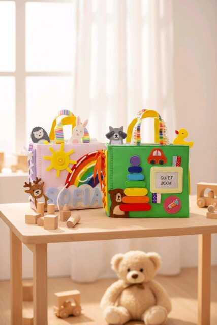 Personalized Baby Quiet Book Felt Activity Book For Toddlers - image 1