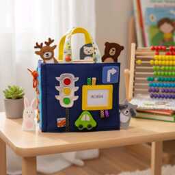 Personalized Baby Quiet Book Felt Activity Book For Toddlers - thumbnail 2