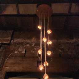 Porcelain Bloom Chandelier Gold Accent Floral Light Fixture - thumbnail 4