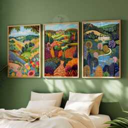 Set Of 3 Chatsworth House Peak District Travel Poster, UK Wall Art, Scenic Print, British Landmark Print - thumbnail 3