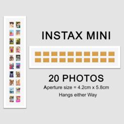 Instax Mini Photo Frame - White Wooden Collage, Holds 20 Photos - thumbnail 2