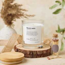 Secret Santa Gift Vegan Soy Wax Candle Fun & Festive Christmas Present For Office Exchange Friends Family Party Free Box - thumbnail 3