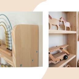 Narrow Toy Shelf, Nursery Storage, Toddler Montessori Furniture, Cabinet, Toy Spielzeugregal, ??tag??re ?? Jouets - thumbnail 3