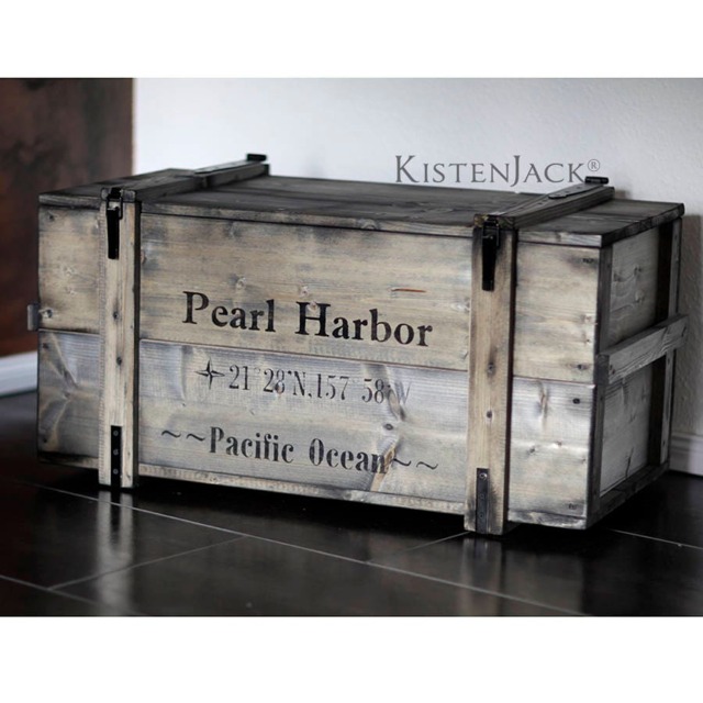 "Chest, Wooden Box, Cargo Bench, Coffee Table ""Pearl Harbor" - image 1