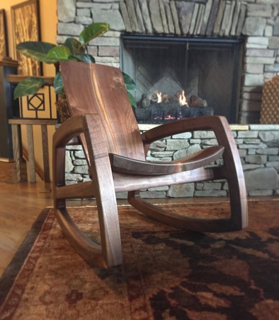 Cascade Rocking Chair in Walnut & White Oak - image 1