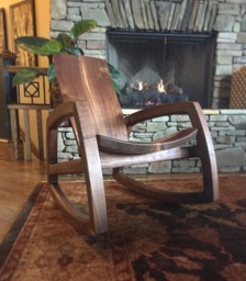 Cascade Rocking Chair in Walnut & White Oak