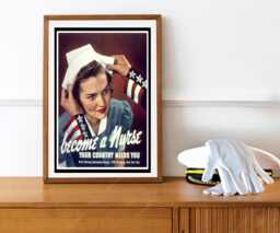"Reprint Of A Ww2 Us Nursing Recruiting Poster - ""Become Nurse" - thumbnail 1