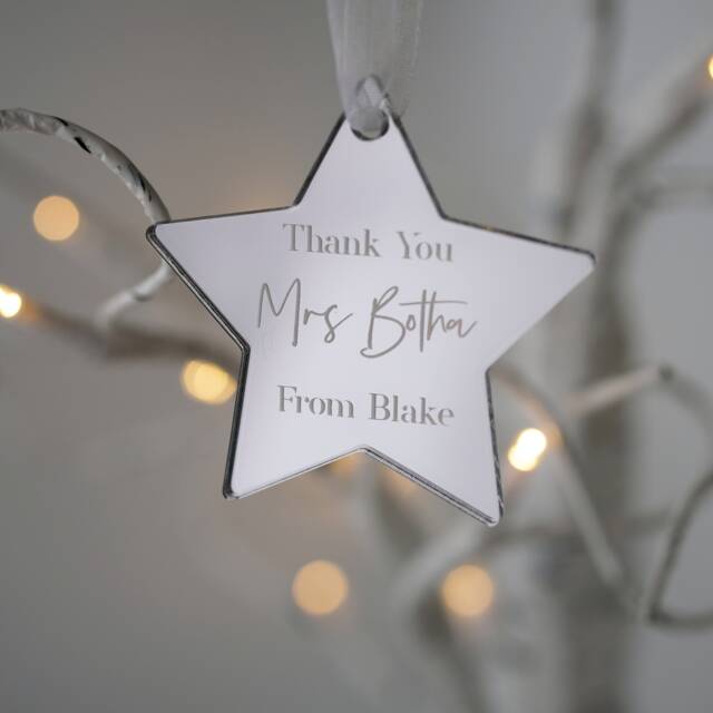 Christmas Teacher Gift Bauble Ornament Personalised Decorations - image 1