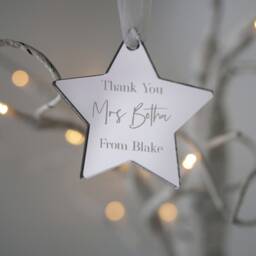 Christmas Teacher Gift Bauble Ornament Personalised Decorations - thumbnail 1