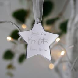 Christmas Teacher Gift Bauble Ornament Personalised Decorations - thumbnail 2