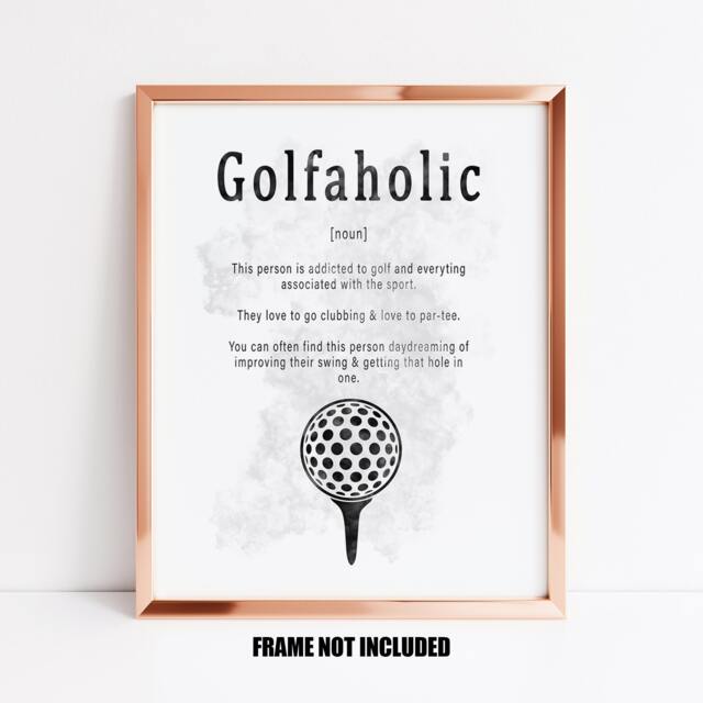 Golfer Definition Art Print, Golf Decor, Golfer Birthday Gift, Funny Golfing Wall Picture - image 1