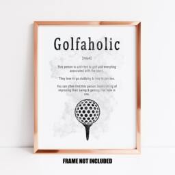 Golfer Definition Art Print, Golf Decor, Golfer Birthday Gift, Funny Golfing Wall Picture - thumbnail 1