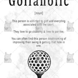 Golfer Definition Art Print, Golf Decor, Golfer Birthday Gift, Funny Golfing Wall Picture - thumbnail 2