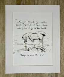 Charlie Mackesy Mounted Print - The Boy, Mole, Fox & Horse Book Page Art - thumbnail 1