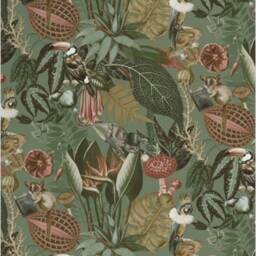 Hot Pink Velvet Drum Lampshade Sage Green Tropical Wonderland Interior - thumbnail 3