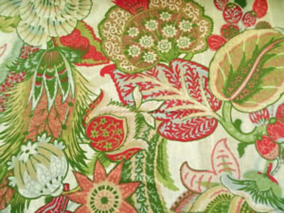 Schumacher Zanzibar Melon Linen Print Pillow Cover - image 1