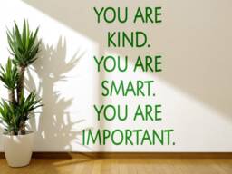 Inspirational Wall Quote Decal Kind, Smart, Important - Modern Vinyl Transfer - thumbnail 1