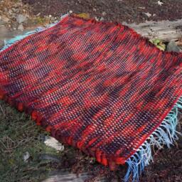 Red Farm House Rug Made From Pendleton Wool - thumbnail 3