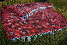 Red Farm House Rug Made From Pendleton Wool - thumbnail 1