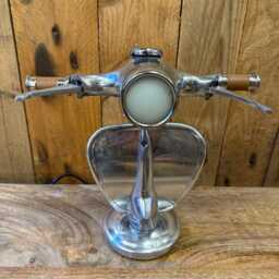 Polished Chrome Vespo Style Scooter Table Lamp Special Limited Edition - thumbnail 2