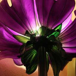 Purple Flower Reading Floor Lamp , Pivoine Lighting Sculptur - thumbnail 2