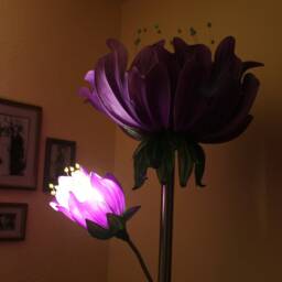 Purple Flower Reading Floor Lamp , Pivoine Lighting Sculptur - thumbnail 4